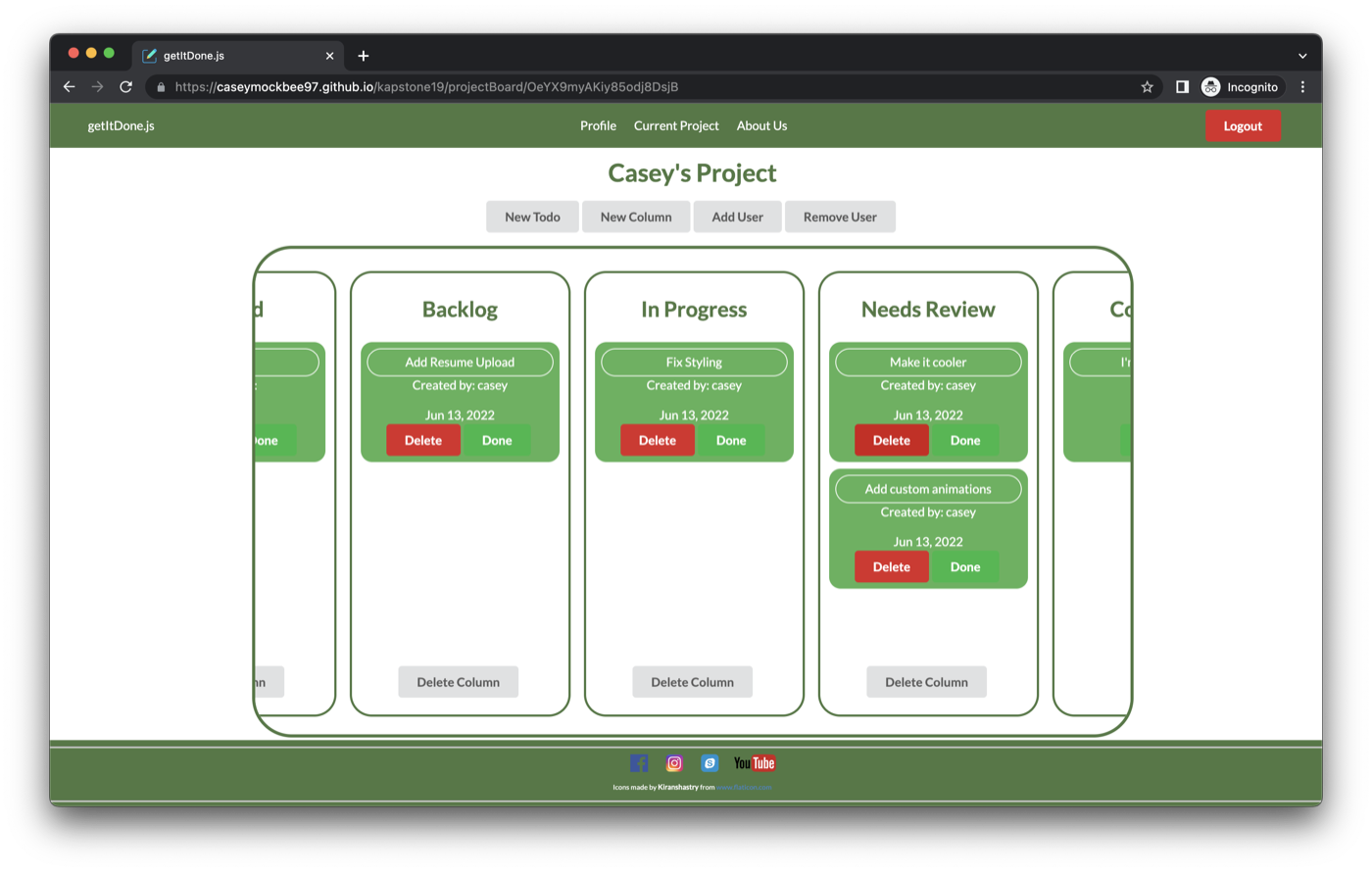 screenshot of GetItDone.js